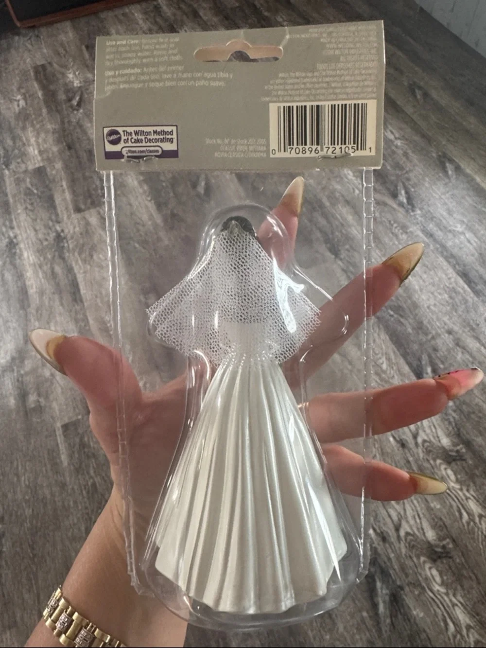 Wilton Silver & White Bride Cake Topper - Black Bride Figurine